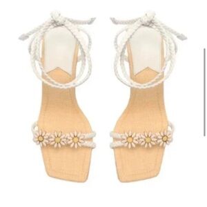 Hina Sandal in White & Natural